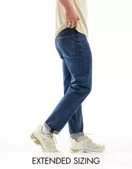 Синие прямые джинсы ASOS DESIGN