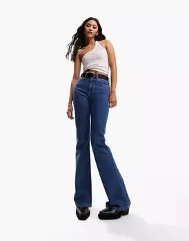 Синие расклешенные джинсы ASOS