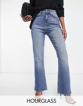Синие расклешенные джинсы ASOS DESIGN Hourglass