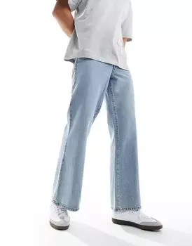 Синие широкие расклешенные джинсы ASOS DESIGN
