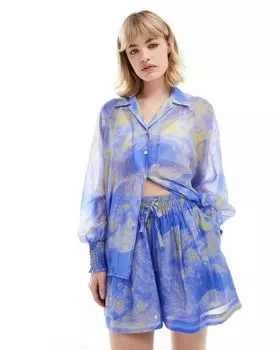 Синие шорты AllSaints Isla Inspiral
