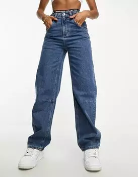 Синие свободные джинсы ASOS Weekend Collective