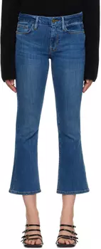 Синие укороченные джинсы Le Crop Mini Boot FRAME