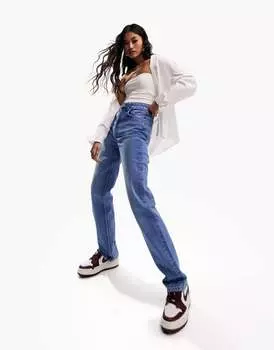 Синие узкие прямые джинсы ASOS DESIGN