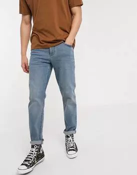 Синие зауженные эластичные джинсы ASOS DESIGN
