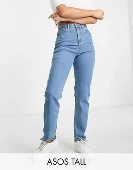 Синие зауженные джинсы ASOS DESIGN Tall