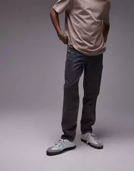 Синие зауженные джинсы Topman с потертостями