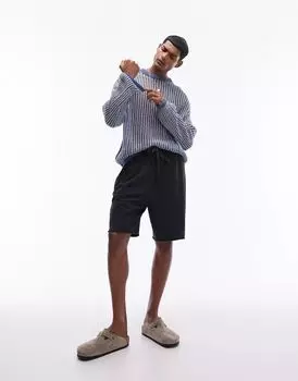Синий джемпер объемной вязки Topman