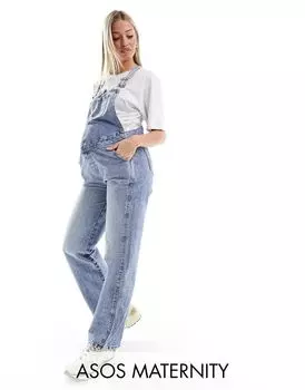 Синий джинсовый комбинезон ASOS DESIGN Maternity