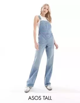 Синий джинсовый комбинезон ASOS DESIGN Tall