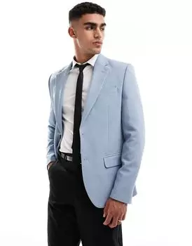 Синий фактурный пиджак River Island