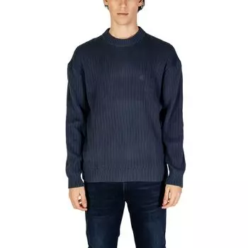 Синий хлопковый свитер Calvin Klein Jeans
