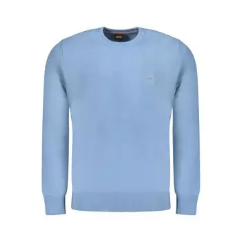 Синий хлопковый свитер Hugo Boss