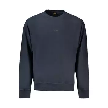 Синий хлопковый свитер Hugo Boss