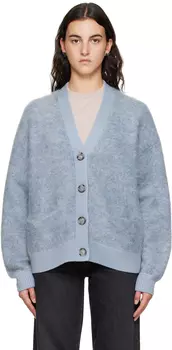 Синий пушистый джинсовый кардиган Acne Studios