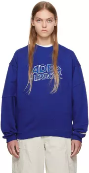 Синий рваный свитшот ADER error