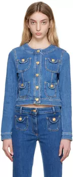 Синяя джинсовая куртка Тедди Moschino