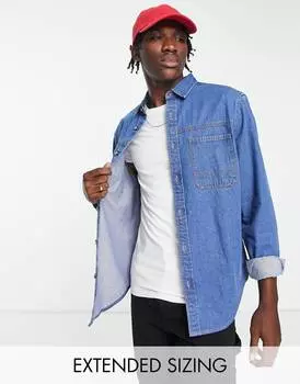 Синяя джинсовая рубашка ASOS DESIGN