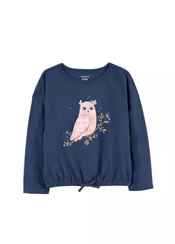 Синяя футболка для маленькой девочки Carter's