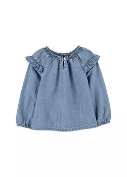 Синяя футболка для маленькой девочки Carter's
