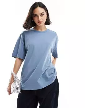 Синяя футболка оверсайз ASOS