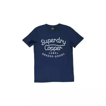 Синяя хлопковая футболка Superdry.