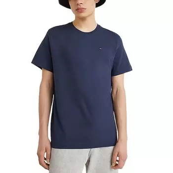 Синяя хлопковая футболка Tommy Jeans