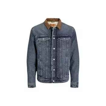 Синяя хлопковая куртка Jack & Jones