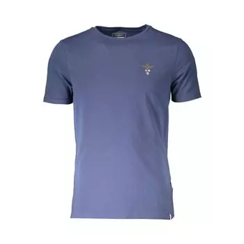 Синяя хлопковая мужская футболка Aeronautica Militare