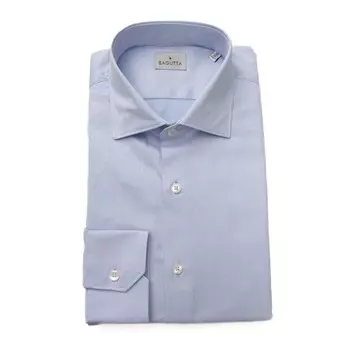 Синяя хлопковая мужская рубашка Bagutta, цвет Light Blue