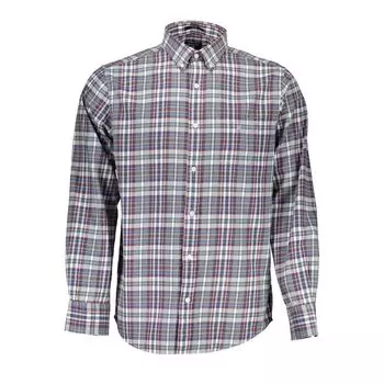 Синяя хлопковая мужская рубашка Gant