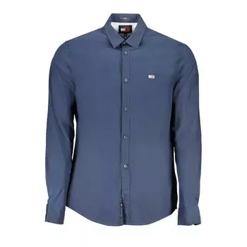 Синяя хлопковая рубашка Tommy Hilfiger