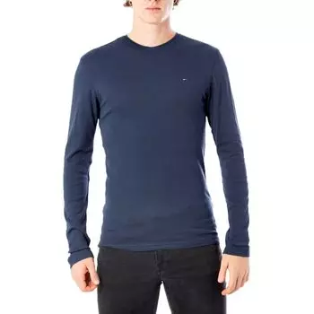 Синяя хлопковая рубашка Tommy Jeans
