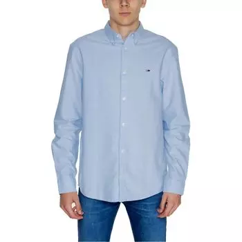 Синяя хлопковая рубашка Tommy Jeans