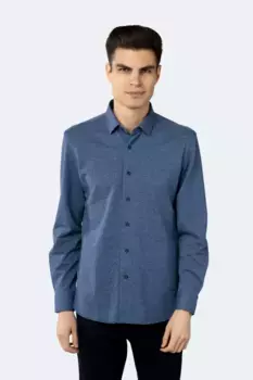 Синяя и черная жаккардовая трикотажная рубашка Dodger Luchiano Visconti, цвет Navy Blue