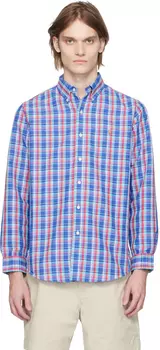 Синяя клетчатая рубашка Polo Ralph Lauren