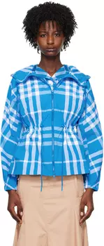Синяя куртка в клетку Burberry