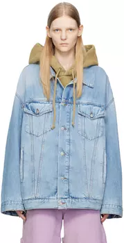 Синяя легкая джинсовая куртка свободного кроя Acne Studios