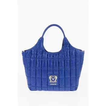 Синяя нейлоновая сумка-тоут Moschino, Blue
