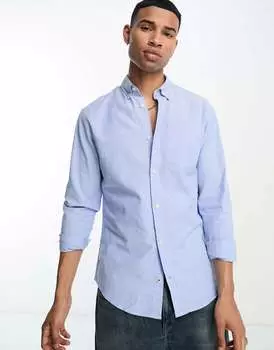 Синяя оксфордская рубашка Jack & Jones