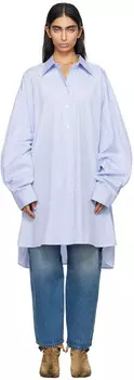 Синяя полосатая шерсть Maison Margiela