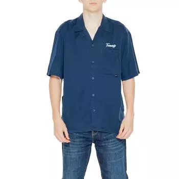 Синяя рубашка из лиоцелла Tommy Jeans