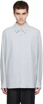Синяя рубашка с карманами Solid Homme