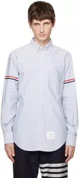 Синяя рубашка с карманом Thom Browne