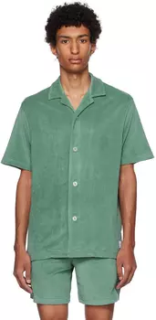 Синяя рубашка с нашивками Paul Smith
