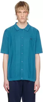 Синяя рубашка с пуговицами Fred Perry