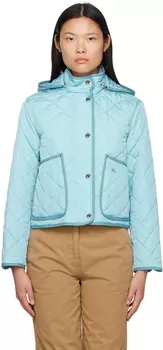 Синяя стеганая куртка Burberry