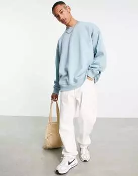 Синяя толстовка Topman Heavyweight Extreme Oversized