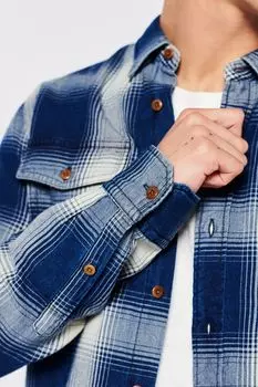 Синяя винтажная рубашка Trailsman Superdry, синий