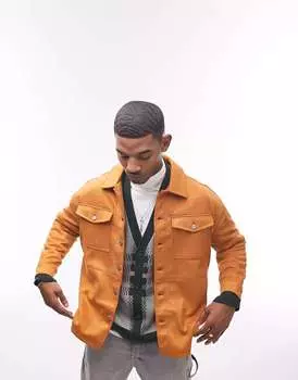 Синяя замшевая куртка Topman